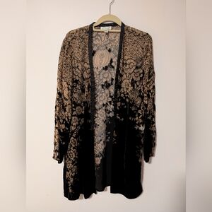 Coldwater Creek velvet rayon & silk cardigan Medium